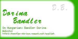 dorina bandler business card